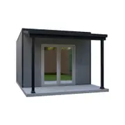 Quick Built 3.6m x 2.4m Office Incl Floor and Patio Outdoor Structure