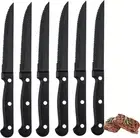 Steak Knives Serrated Set of 6, Stainless Steel Steak Knife Set, Restaurant Q...