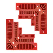 6pcs Positioning Squares Set 80/100/150mm 90 Degree Right Angle Clamps, Red