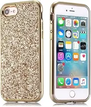 Joie & Joho Compatible with iPhone 7/8/SE 2020/SE 2022, Sparkling Back Cover Glitter Shiny Case PC Hard Shockproof Bling Bumper Cover Case for iPhone 7/8/SE 2020/SE 2022