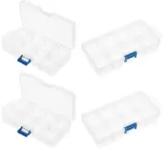 4 Pcs Tool Box Tool Organizer, Plastic Hardware Box Storage for Hardware, Screws