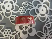 Simply Gilded FESTIVE RED LIGHT GOLD BOW Washi 15mm November 2019HOLIDAY Release