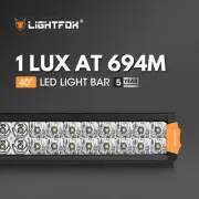 Lightfox 40inch Osram LED Light Bar Slim Dual Row Work Driving Lamp Offroad 4X4