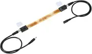 GUYOS Extreme Slim Flat Power Cable Female F Connector Fits Under Doors Windows Without Drilling 26cm Long + F Male Camera Power Input/Output Adapter Cable Extension Line