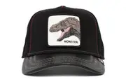 Goorin Brothers Baseball Trucker Cap Hat Snapback Adjustable Tyrant Monster - Black