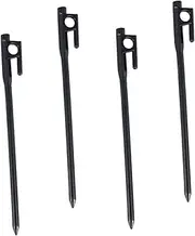 GOOHOCHY 4pcs Heavy Duty Cast Iron Camping Tent Pegs Outdoor Stakes for Tent Accessories Durable Ground Nails for Hiking and Camping