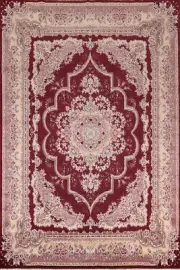 Traditional Style Geometric Turkish Area Rug Red 8x11 ft Dining Room Carpet