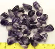 AMETHYST Banded Medium (3/4-1") A Grade polished stones. 1/2 lb