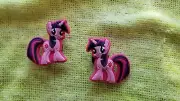 MY LITTLE PONY shoe charm/cake toppers!! Unicorn Pair! FAST USA SHIPPING!