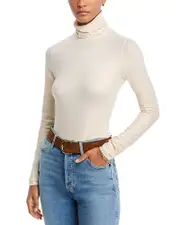Majestic Filatures Metallic Turtleneck Top