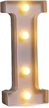 Light up Numbers and Letters,Large Light Box Letters for Birthday Party Décor,Battery Powered White Home Decor Warm White Light up Alphabet Signs for Wedding (I)
