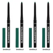 NEW Avon Glimmerstick Retractable Eyeliner - EMERALD 0.28 g / Set of 4