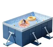 Foldable Pool for Adults, Thickened Hard Shell Pool, Foldable Dog Swimming Pool, Outdoor Foldable Kiddie Pool, Summer Water Play Pool, Durable Backyard Swimming Pool, Hard Shell Adult Pool