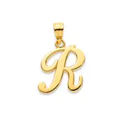 9ct Gold Script Initial 'r' Pendant