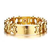 Men's Bible Cross Bike Chain Heavy Bracelet