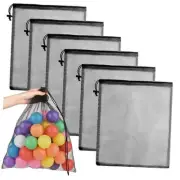 Pcs Mesh Bag Drawstring Mesh Laundry Bags, 18 x 12 Inch Nylon 6 Black