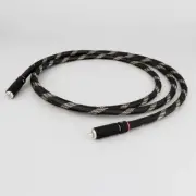 HiFi RCA Cable Silver Plated Plug Digital Coaxial Cord Self Locking Interconnect