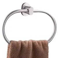 在飛比找樂天市場購物網優惠-買一送一 毛巾架 免打孔浴室太空鋁毛巾環 衛生間毛巾掛環毛巾