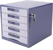 Office Desk File Cabinets and Data Cabinets with 5 Drawers with Locks, Aluminum Alloy Multi-Layer Drawers, Used for A4 Paper, Magazines, Documents and Documents (Color : A, Size : 30×35×30.8cm)