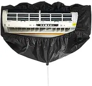Air Conditioning Cleaning Bag, Wall-Mounted Waterproof Air Conditioner Protector Bag Washing Dust-Proof Cleaning Cover for Home Office, Black