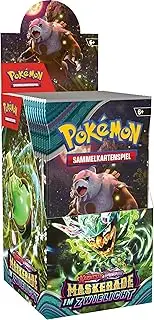 Pokémon - Trading Card Game: Booster Pack Display Box Crimson & Purple - Twilight Masquerade (18 Booster Packs)
