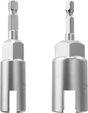 2pcs 1/4" Hex Shank Nut Driver, Wing Nuts, Socket Wrench, Bits for Panel Nuts, Screws, Grommets, C-Hooks (2 Pack, 2 Sizes(12mm, 18mm))
