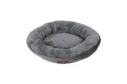 Paws & Claws 60cm Moscow Dog Cat Pet Plush Velvet Small Round Bed Non Slip Grey