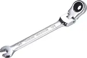 uxcell 1/4 Inch Flex-Head Ratcheting Combination Wrench SAE 72 Teeth 12 Point Ratchet Box Ended Spanner Tools, Cr-V