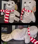 Coca Cola Plush Seal 1997 Red White Scarf Coke Bottle with Tags