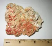 BEAUTIFUL NATURAL VANADINITE & BARITE CRYSTAL CLUSTER FROM MOROCCO ~ 162.2g *1