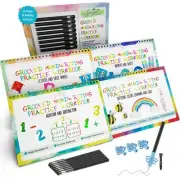 Grooved Handwriting Practice Books for Kids 3-7 | Reusable Letter Tracing wit...