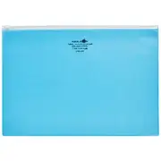Aqua Drops Zip Open Document Wallet A4 Blue