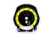 Porsche 991 981 718 Gauge Face Tachometer 9000 RPM PDK 992 Design Black Yellow