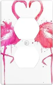 Ink Flamingos Duplex Socket Decorative Wall Panel Electrical Switch Panel