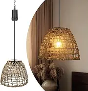 pearlstar Hanging Lamp with Battery, Battery Operated Hanging Lamp, 6 Hour Timer, Outdoor Indoor Ceiling Light, Hanging Lantern, Pendant Light for Patio, Bar, Garden, Patio, Living Room, Bedroom