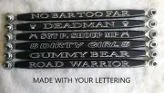 Unique Custom Engraved Shift Linkage HARLEY, one of a kind, billet, black CNC