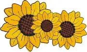 Veemoon 3pcs Sunflower Embroidery Patches Applique DIY Apparel Patch for Garment Repair Design for Clothing Bags Crafts Durable Practical Decoration