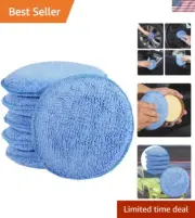 High-Quality Microfiber Buffing Pads for Fine Polishing and Waxing - 5" Diameter