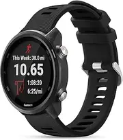 Compatible with Garmin Forerunner 245/645 Watch Band, 20mm Soft Silicone Sport Strap for Garmin Vivoactive 3/Vivomove HR/Garmin Venu/Venu Sq/Forerunner 645/245 Music/Galaxy Watch 6/5/4 Band