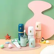 Lovely Portable mouthwash Cup Household Travel Bear Straight Tube Creative Dental Set Box Multifunctional mouthwash Cup