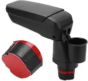 Car Arm Central Armrest Storage Box with Water Cup Holder for Mercedes Smart Fortwo Forfour 453 2015-2019