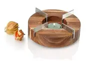 Tuto Teapot and Food Warmer, 6.25", Acacia
