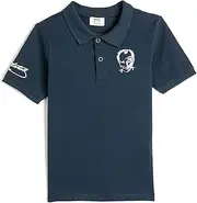 [Koton] Boys' Atatürk Printed Polo Neck Short Sleeve Button Detail T-Shirt