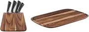 [Tefal] Jamie Oliver Knife Block 6-Piece Set with Medium Chopping Board