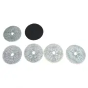 LABLT 5 Inch Diamond Concrete Polishing Pads Wet Dry Set for Quartz Marble Stone