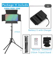 U800 RGB Photo Light LED Photo Studio Light Camera Phone Video Recroding RGB Panel Lamp LED Vdieo Light for YOUTUBE Tiktok LIVE U800-21BT 2 Battery