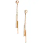 Bony Levy 14K Gold Double Bar Drop Earrings