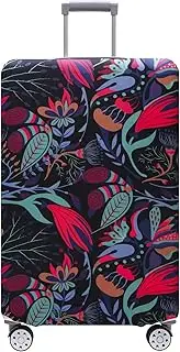 [TRAVELKIN] Travel KIN Luggage Cover Washable Suitcase Protector Anti-Scratch Suitcase Cover Fits 18-32 Inch Luggage, Flourish, L(26-28inch Suitcase), Fashion