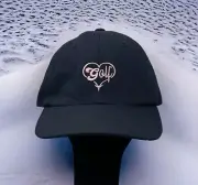 Adidas Woman’s Golf Novelty Hat Cap SnapBack Navy Blue Pink Letters Heart NWT