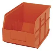 Quantum Storage K-SSB423OR-4 4-Pack Stackable Plastic Shelf Bin, 12" x 8-1/4"...